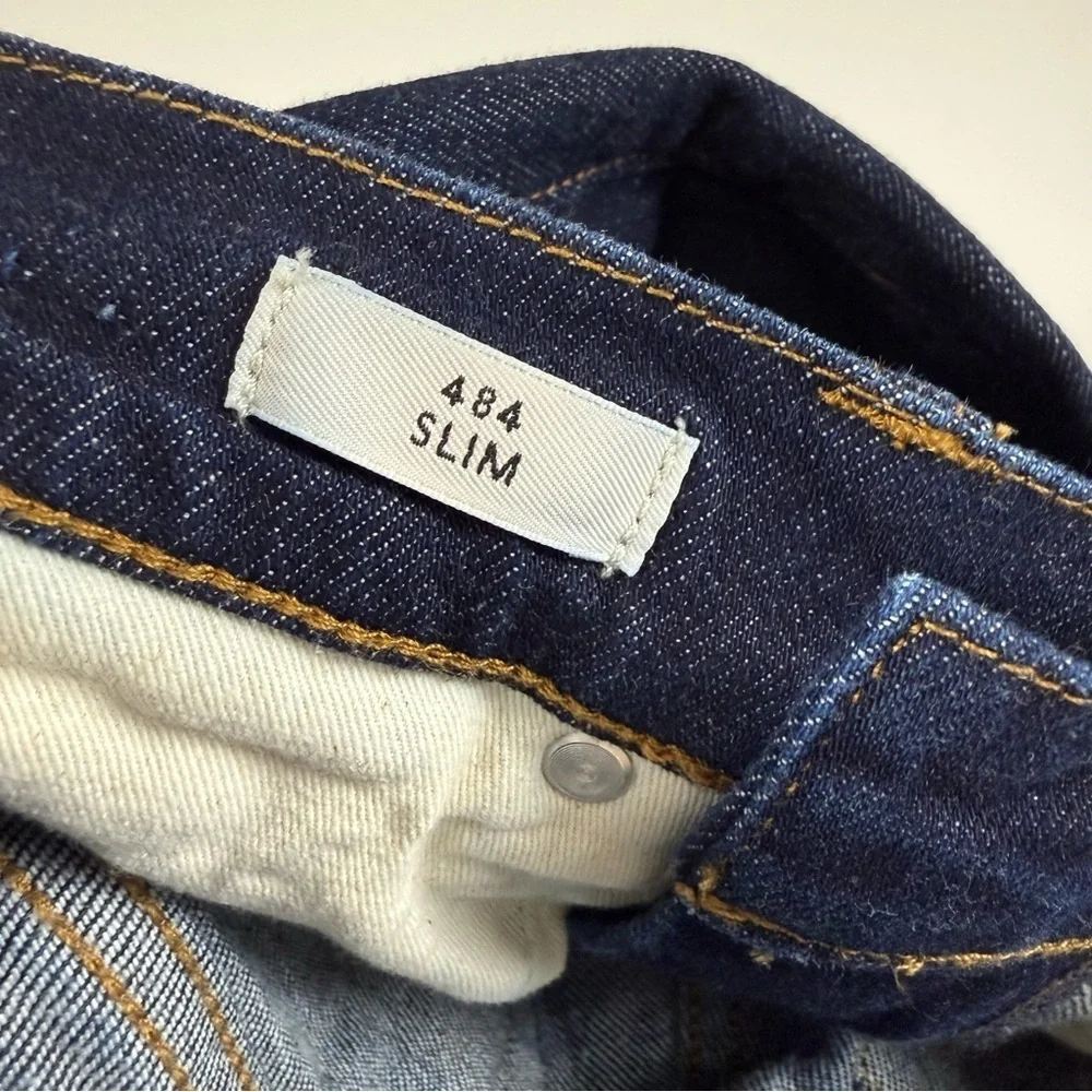 J Crew Jeans Mens 28x32 Dark Indigo 484 Slim Kurabo Japanese Fabric Denim Pants
